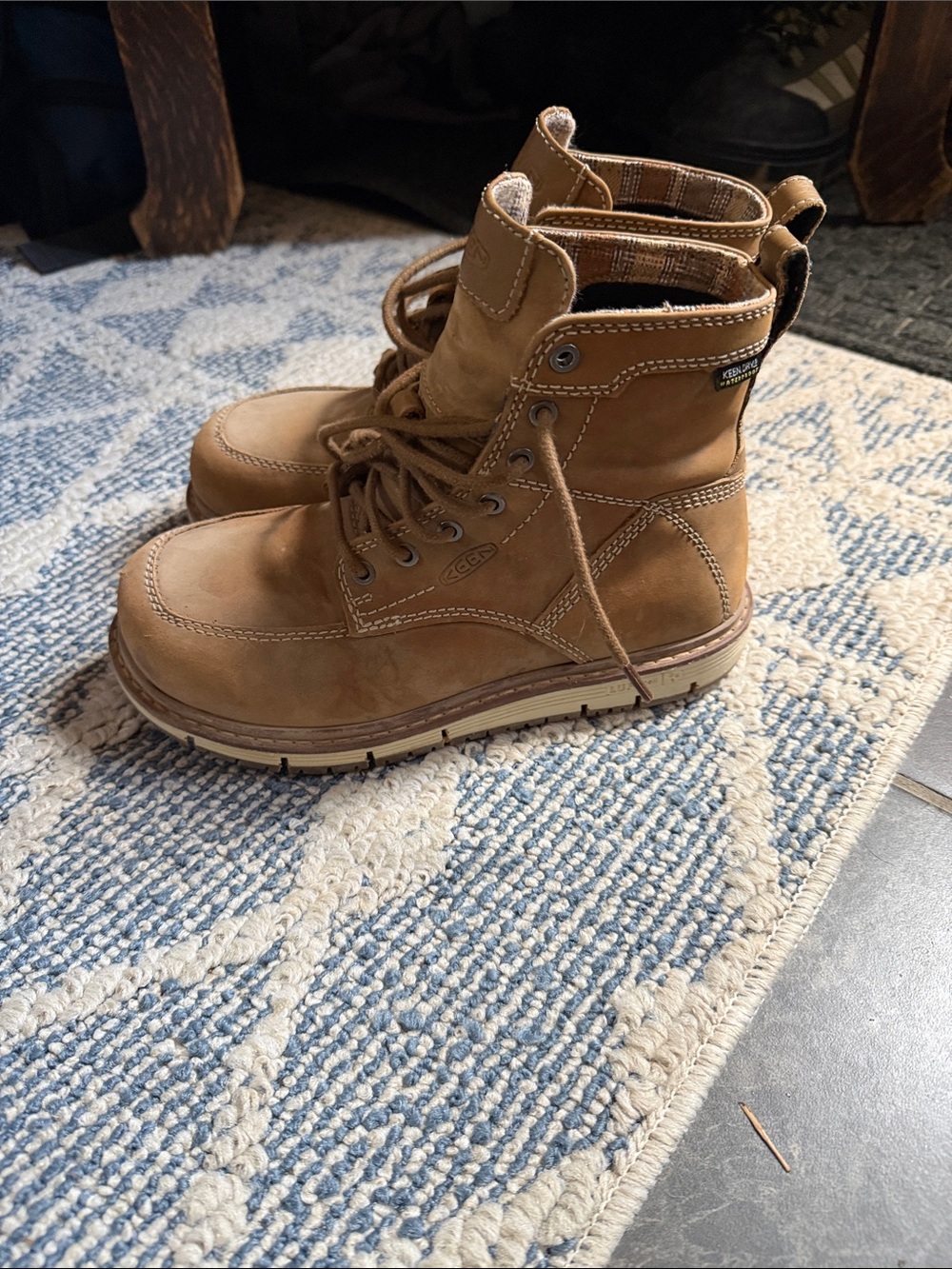 Keen women's Brown Lace-Up Work Boots